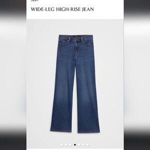 Banana Republic Wide-Leg High-Rise Jeans - Dark Blue